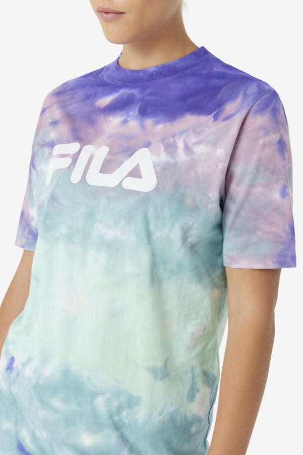 Alivia Tie Dye Tee Fila Aruba Blue Tie Dye