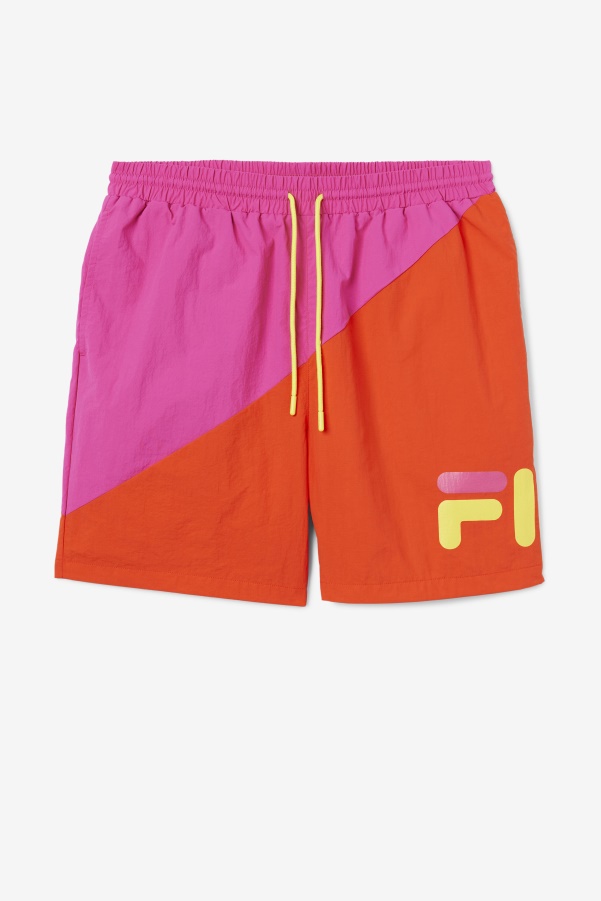 Ama Swim Short Purple/Cherry Tomato/Yellow Fila