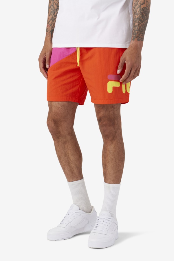 Ama Swim Short Purple/Cherry Tomato/Yellow Fila