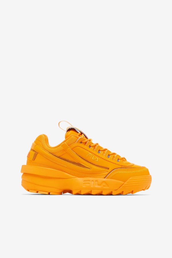 Yellow/Burnt Orange Fila Women's Disruptor 2 Exp