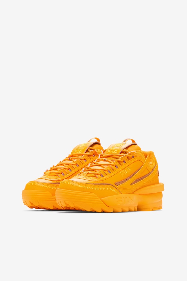 Yellow/Burnt Orange Fila Women's Disruptor 2 Exp