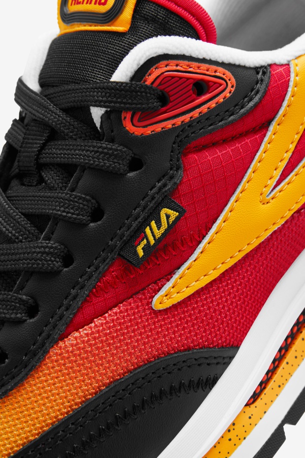 Big Kids' Renno Black/Red/Gold Fila