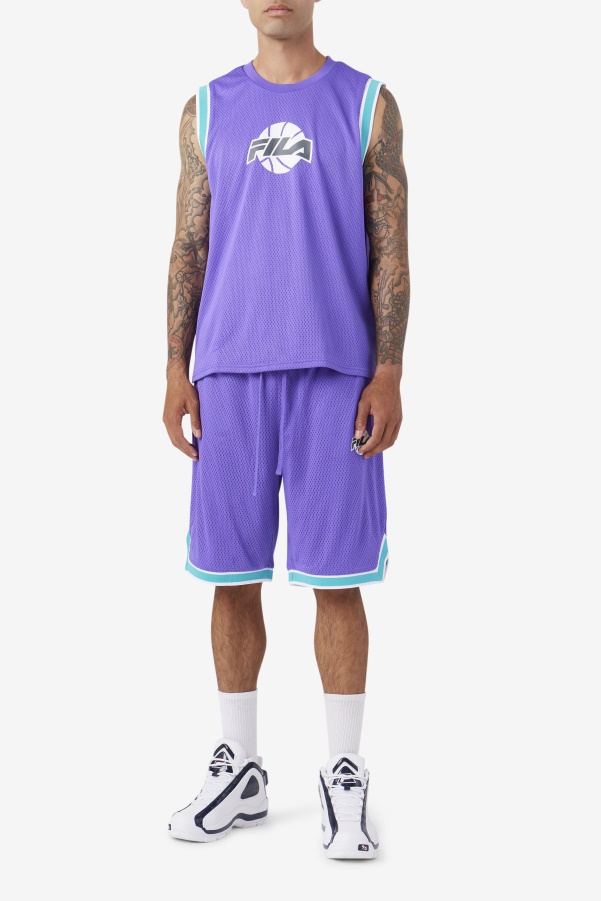 Purple/Ceramic/White/Shadow Ovi Basketball Short Fila