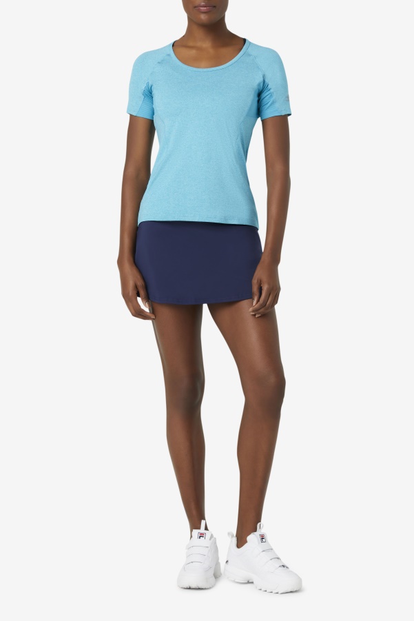 Pickleball Short Sleeve Top Fila Turquoise Heather