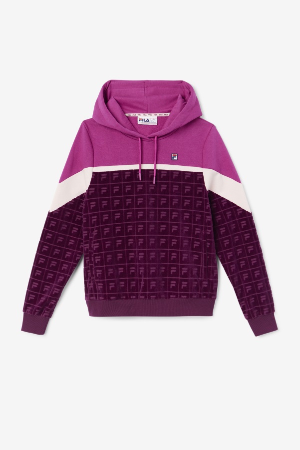 Lorri Velour Hoodie Grape Wine/Rouge/Potpourri Fila