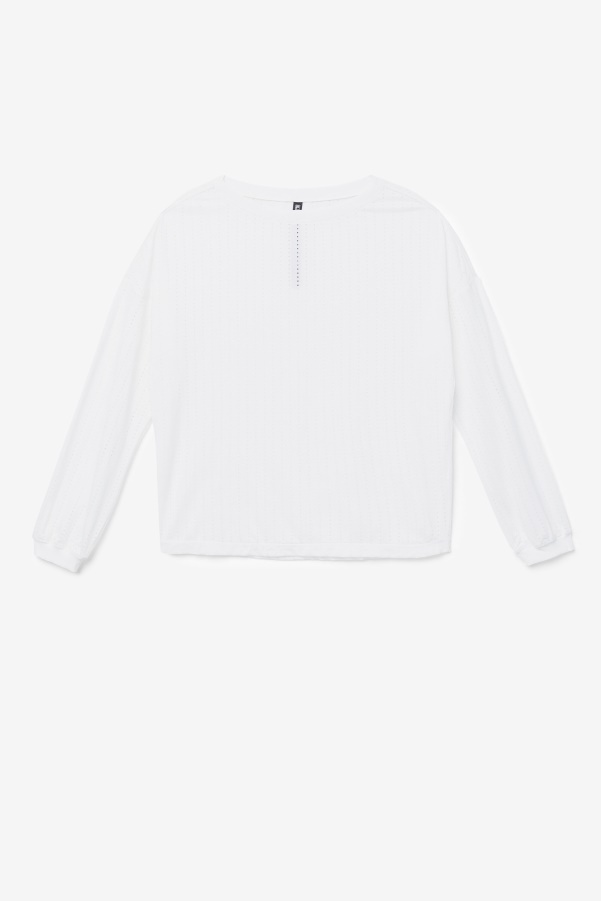 Fi-Lux Mesh Long Sleeve Top White Fila