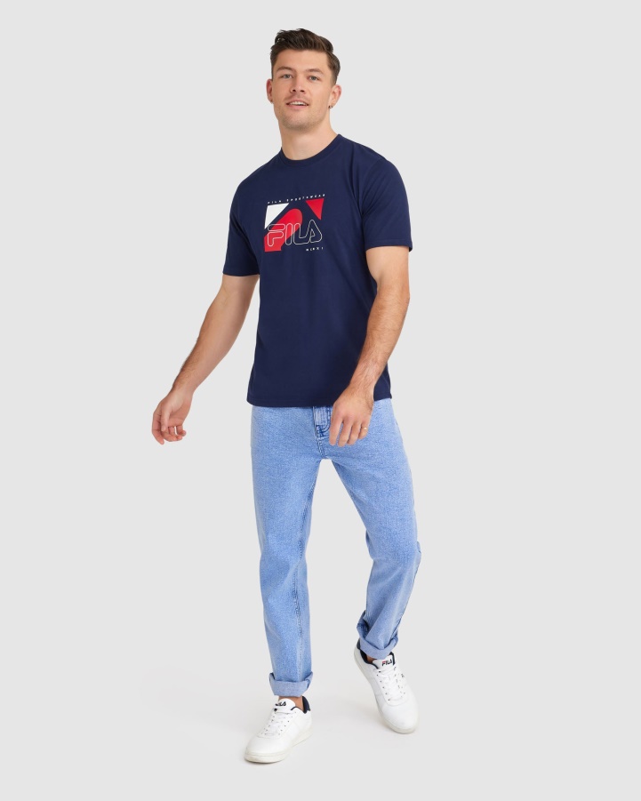 Men's Shaw Tee Navy Fila
