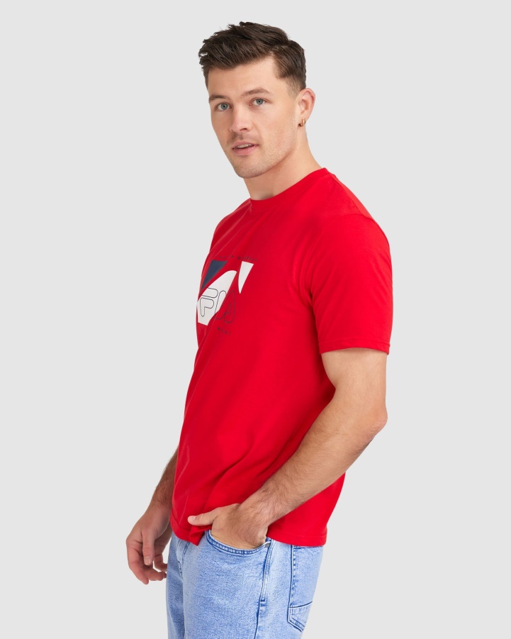 Red Men's Shaw Tee Fila