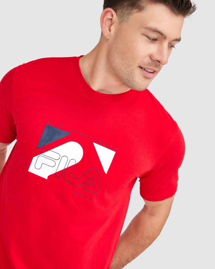 Red Men's Shaw Tee Fila