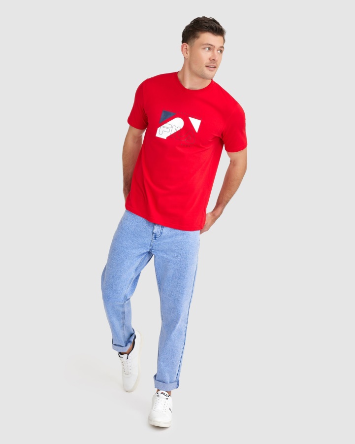 Red Men's Shaw Tee Fila