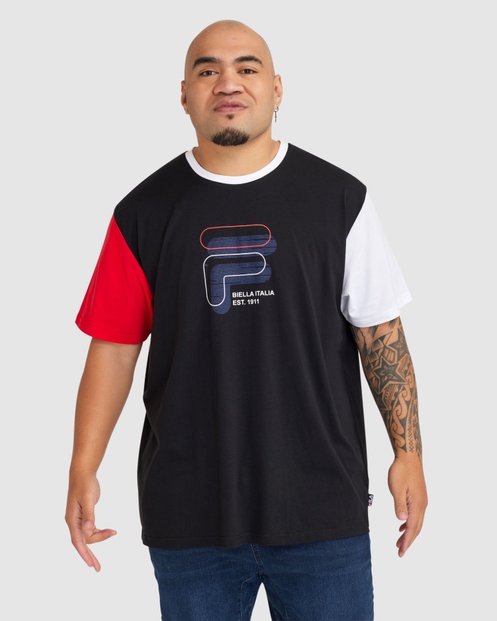 Men's Plus Lennox Tee Black Fila