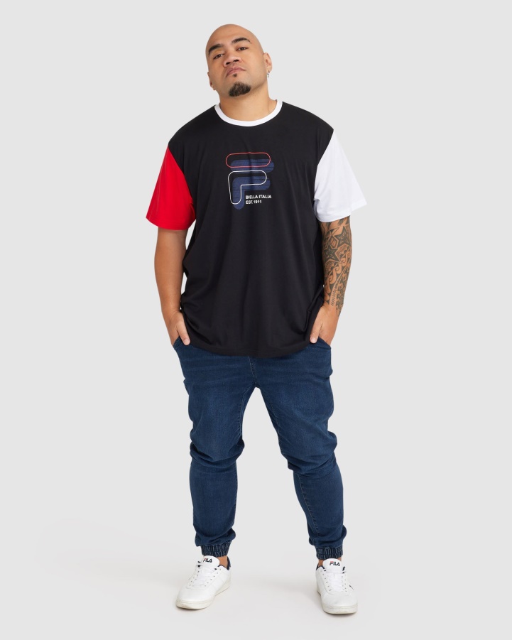 Men's Plus Lennox Tee Black Fila