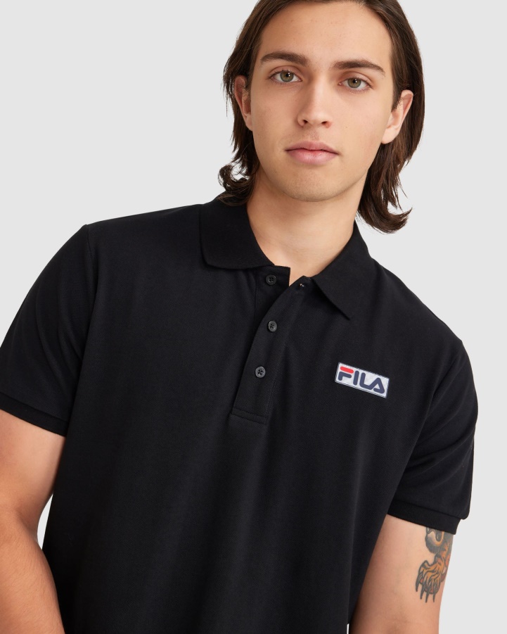 Black Fila Men's Asher Polo