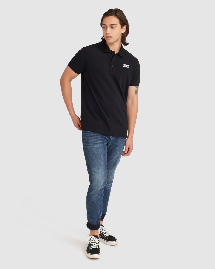 Black Fila Men's Asher Polo