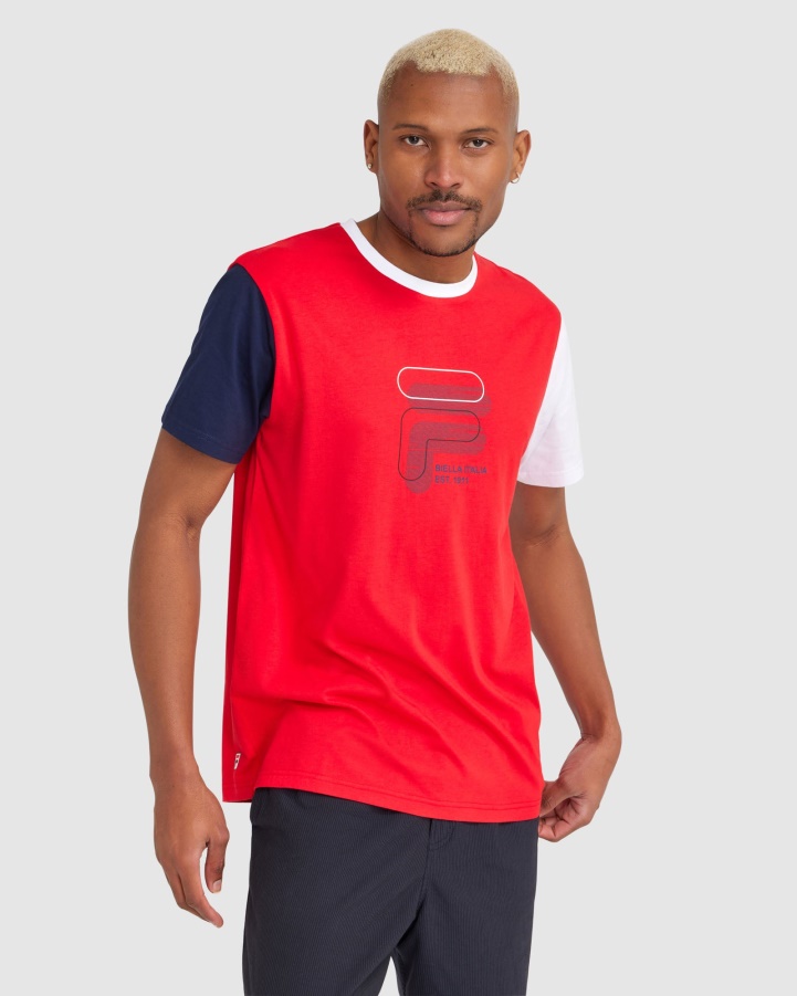 Fila Red Men's Lennox Tee