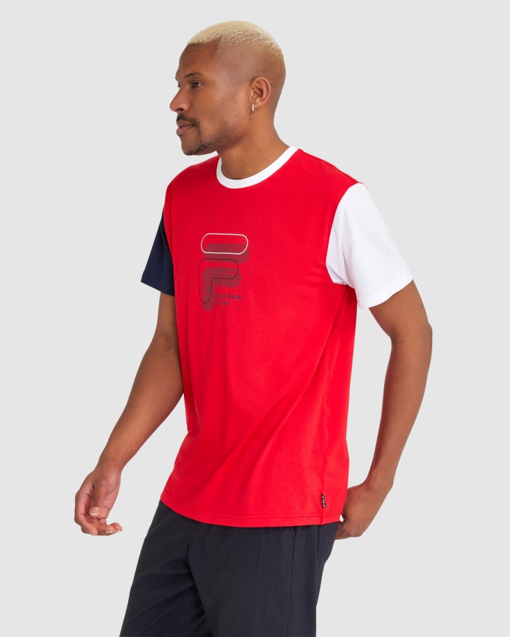 Fila Red Men's Lennox Tee