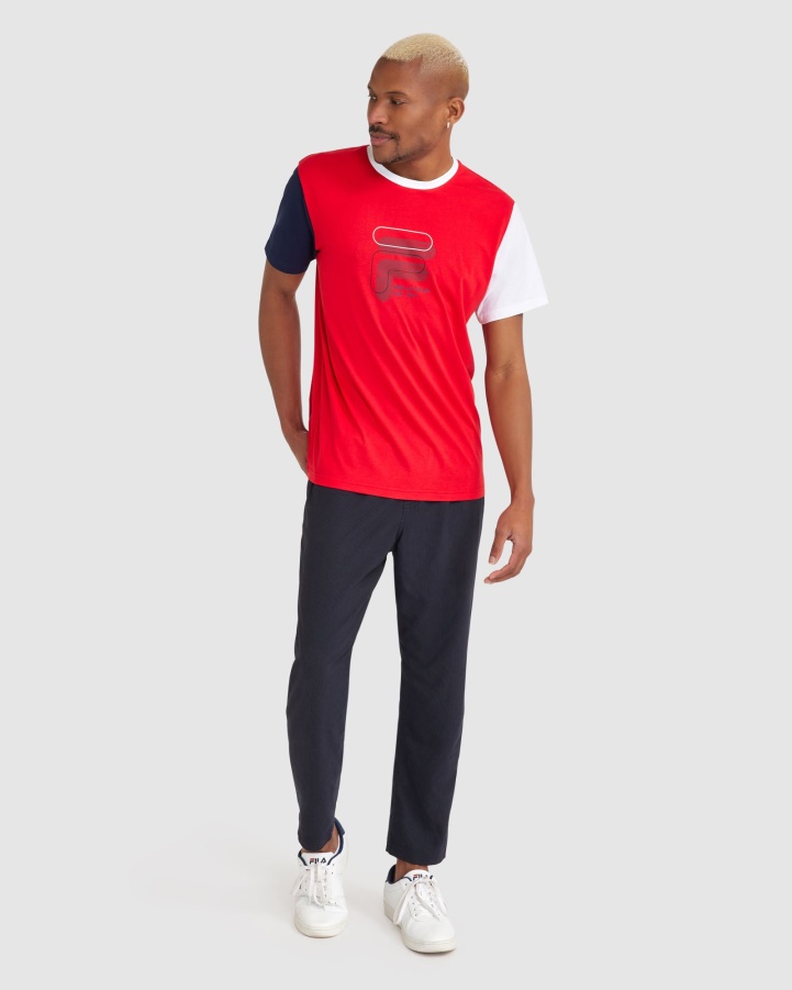 Fila Red Men's Lennox Tee