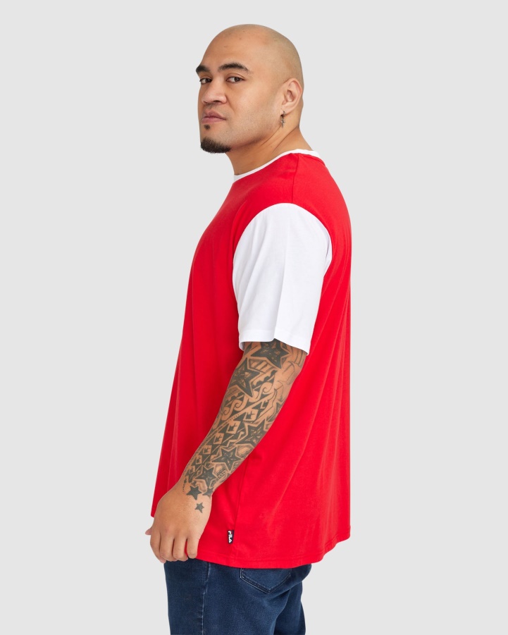 Fila Red Men's Plus Lennox Tee