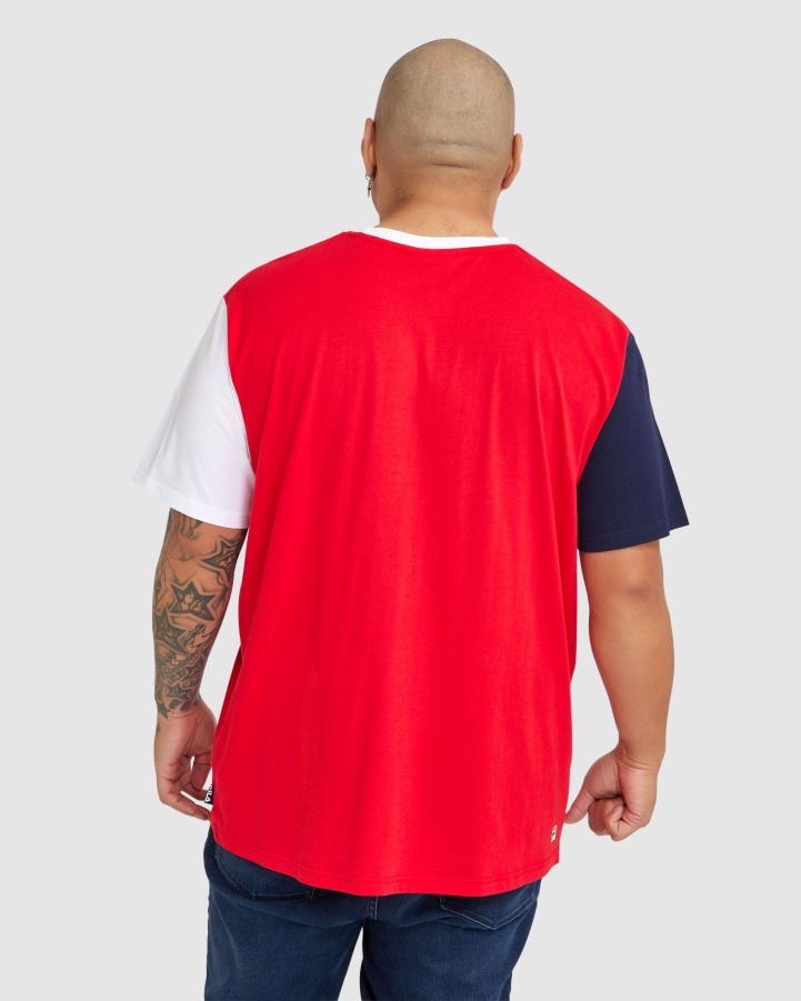 Fila Red Men's Plus Lennox Tee
