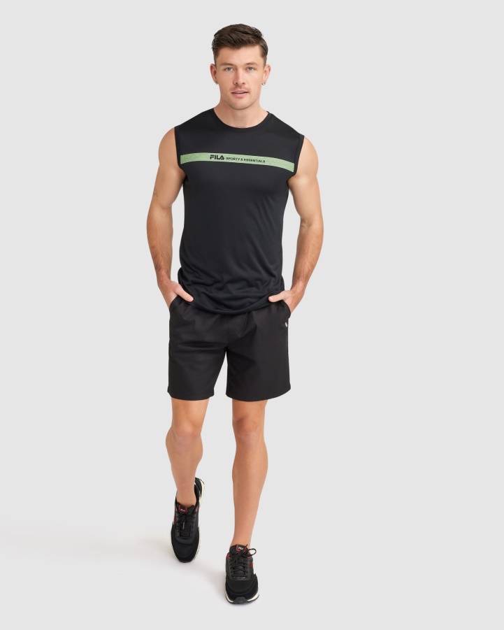Black Fila Men's Caleb QDry Tank