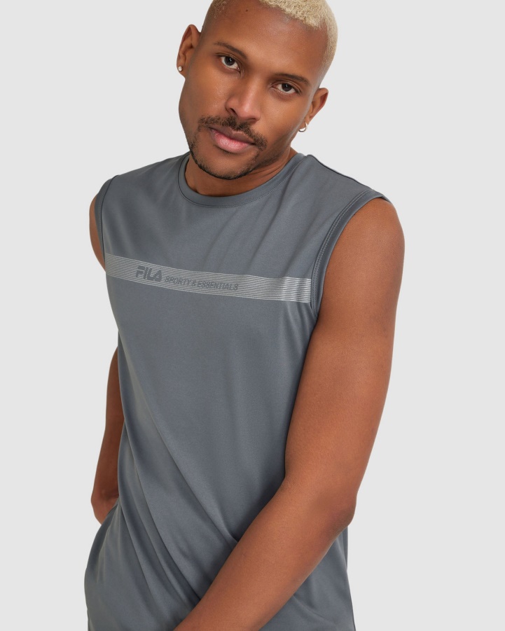 Men's Caleb QDry Tank Poppy Seed Fila