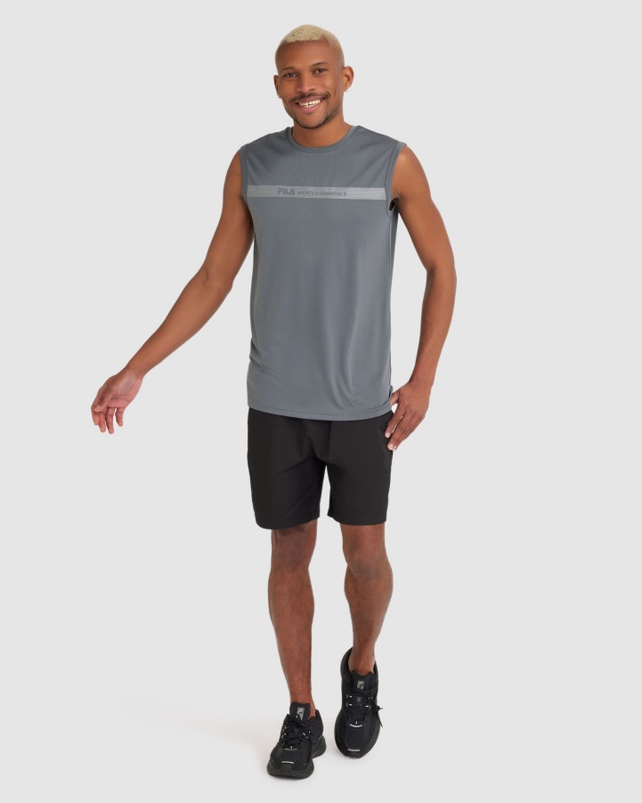 Men's Caleb QDry Tank Poppy Seed Fila