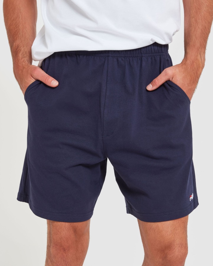 New Navy Fila Classic Men's Jersey Shorts
