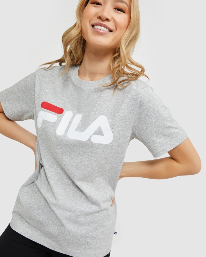 Classic Unisex Tee Silver Marle Fila