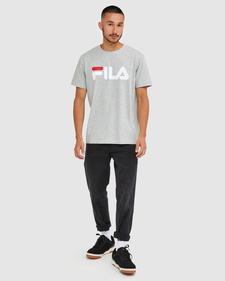 Classic Unisex Tee Silver Marle Fila