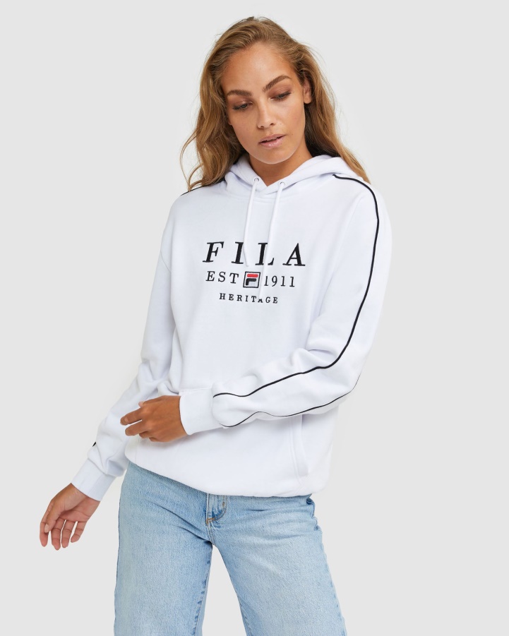 White Unisex Heritage Hood Fila