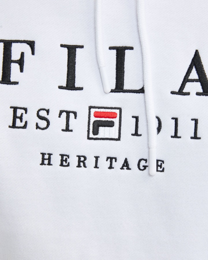 White Unisex Heritage Hood Fila