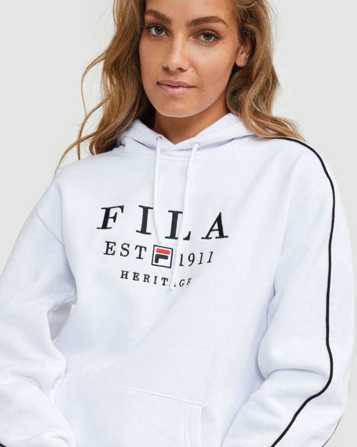 White Unisex Heritage Hood Fila