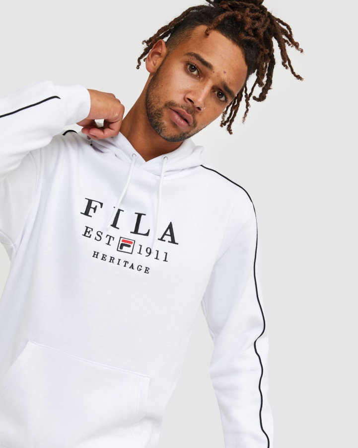 White Unisex Heritage Hood Fila