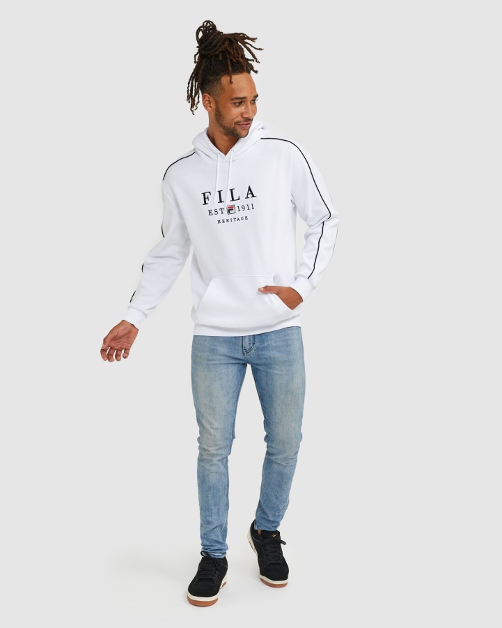 White Unisex Heritage Hood Fila