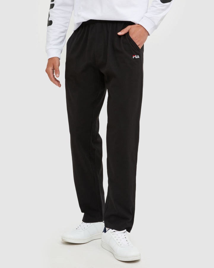 Black Fila Classic Unisex Jersey Pant