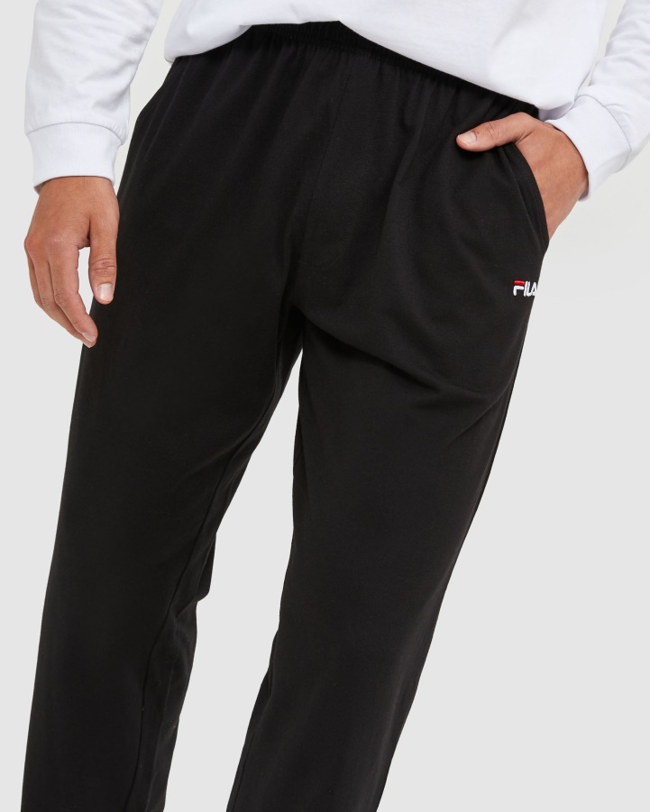 Black Fila Classic Unisex Jersey Pant