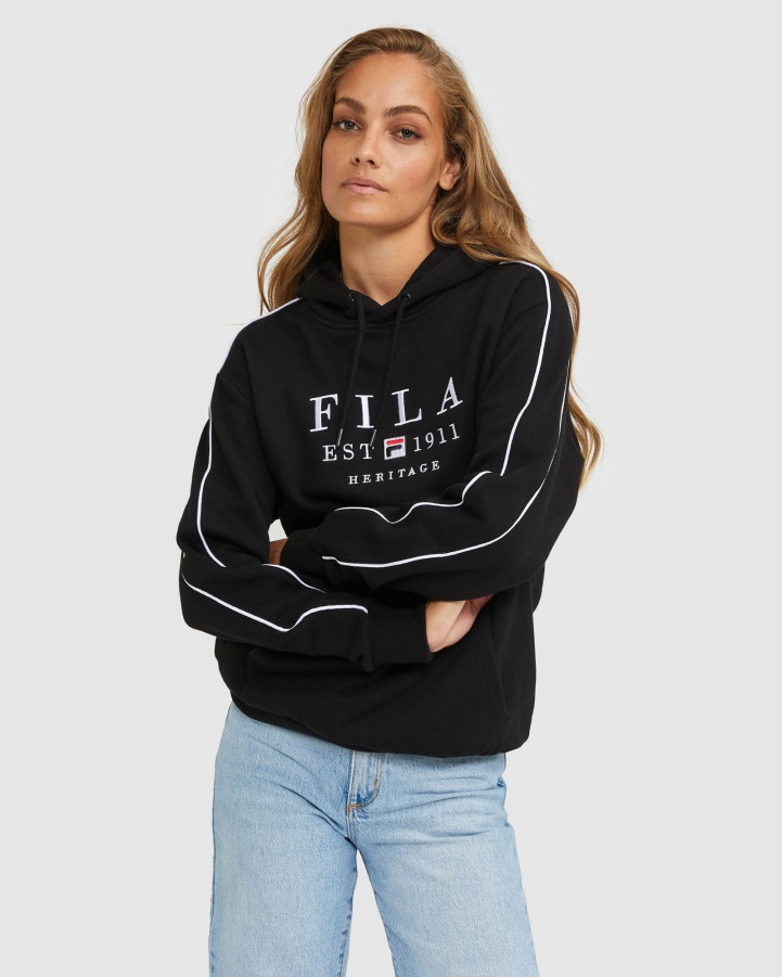 Fila Black Unisex Heritage Hood