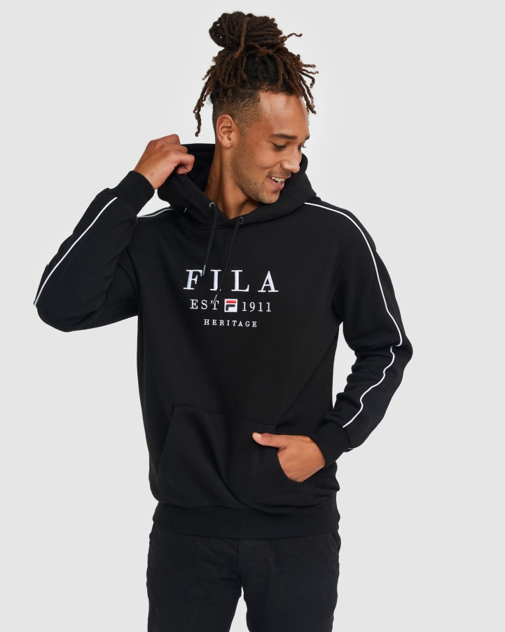 Fila Black Unisex Heritage Hood