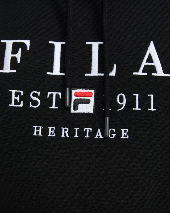 Fila Black Unisex Heritage Hood