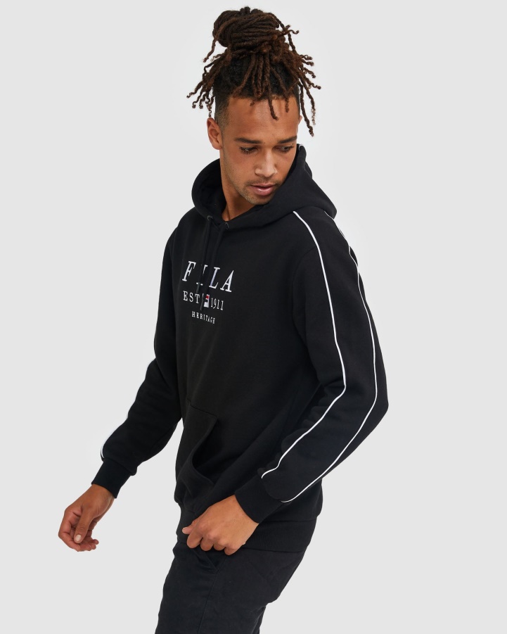 Fila Black Unisex Heritage Hood