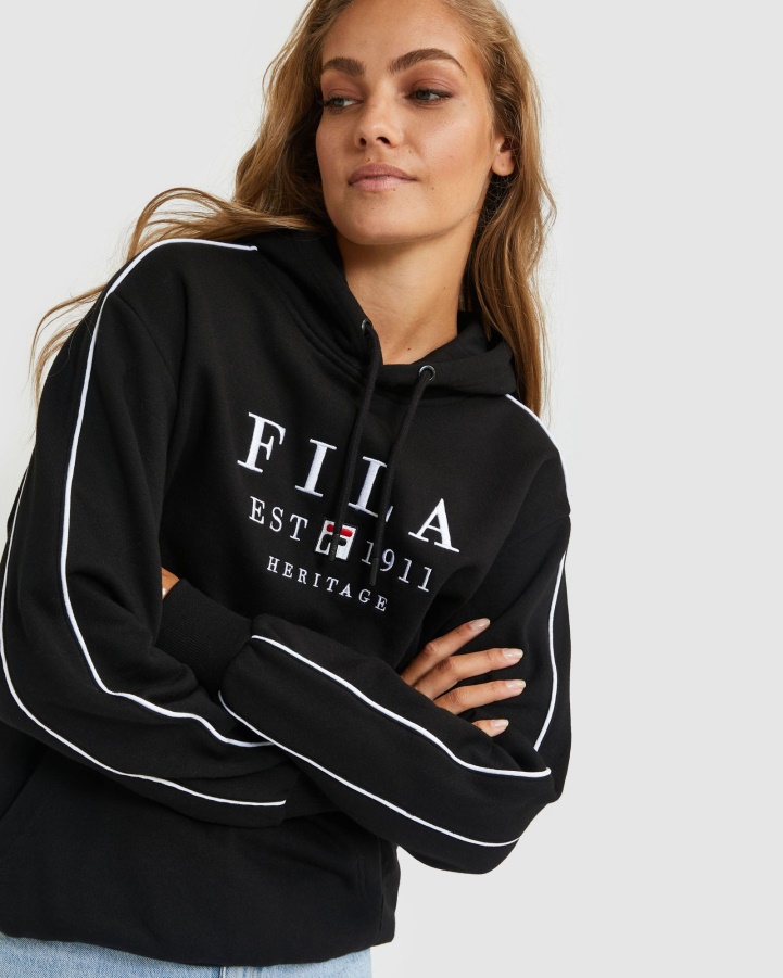 Fila Black Unisex Heritage Hood