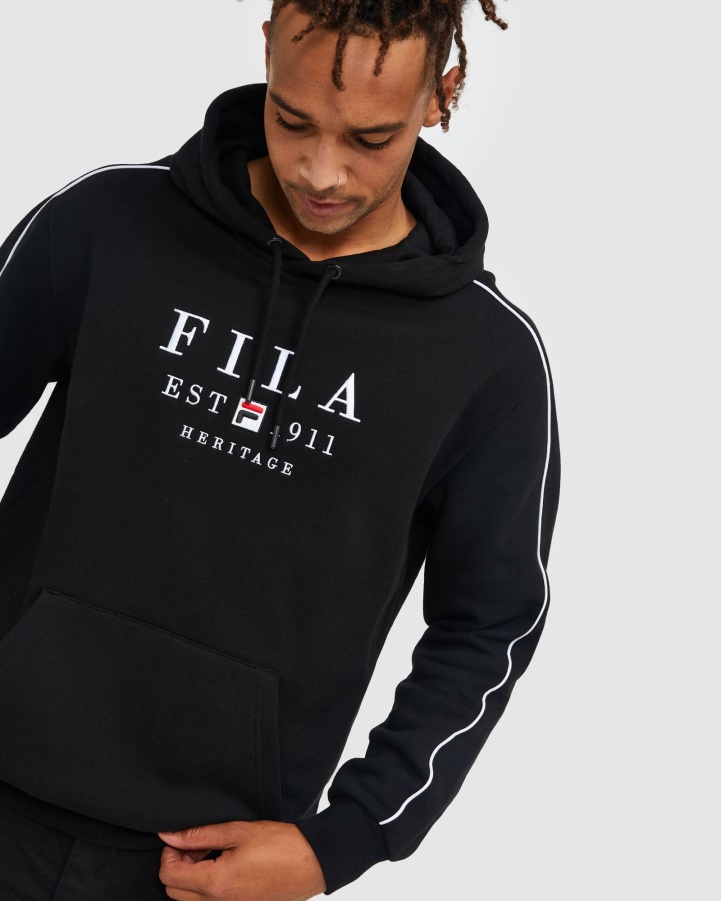Fila Black Unisex Heritage Hood