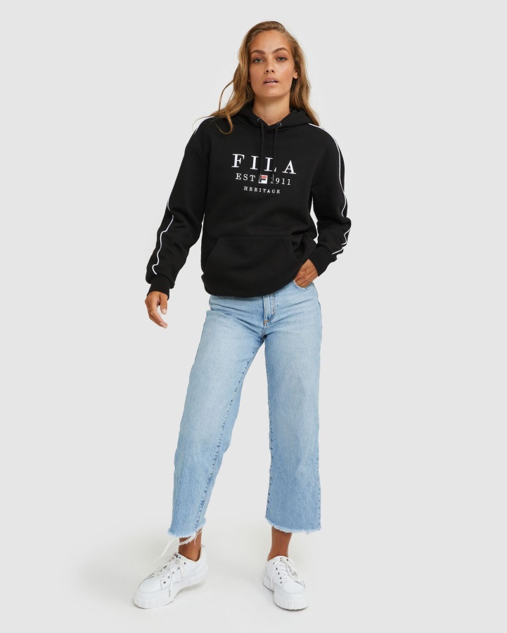 Fila Black Unisex Heritage Hood