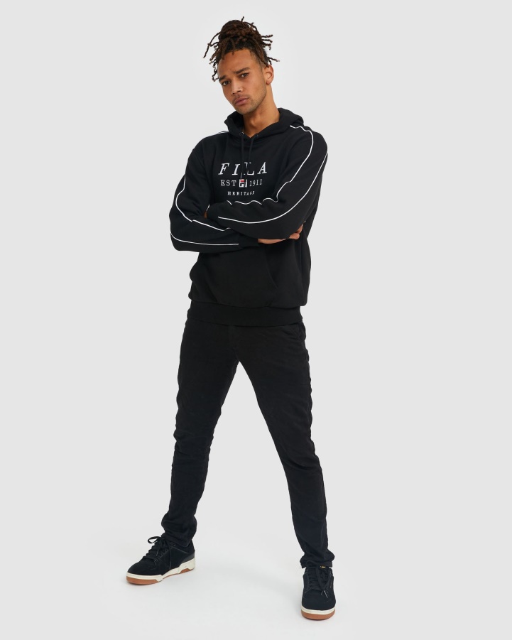 Fila Black Unisex Heritage Hood