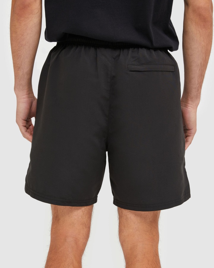 Black Fila Classic Men's Microfibre Shorts