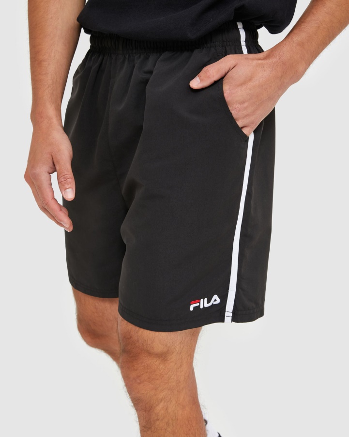 Black Fila Classic Men's Microfibre Shorts