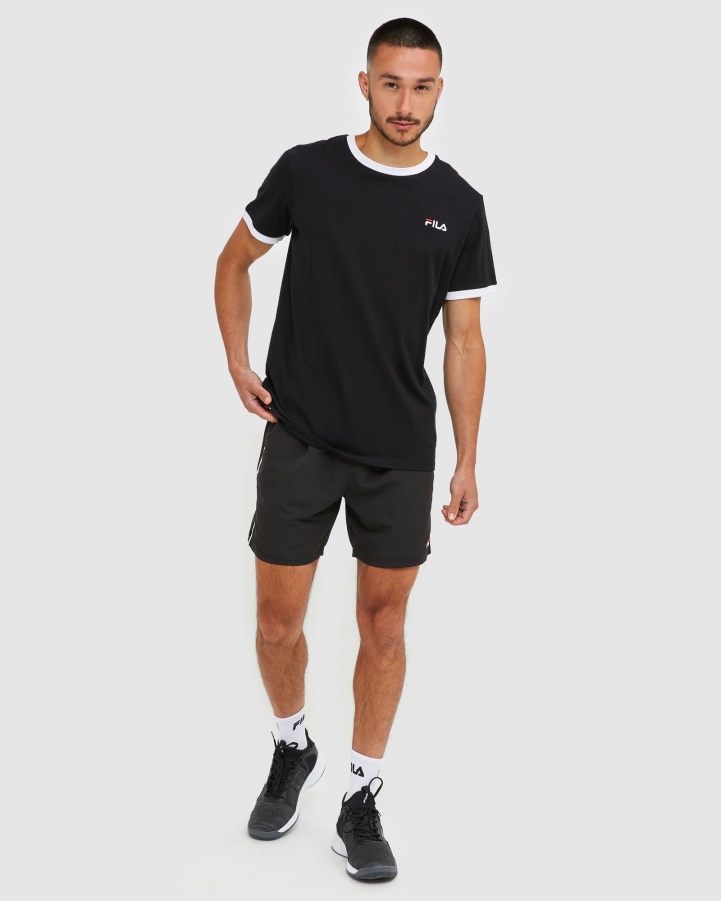Black Fila Classic Men's Microfibre Shorts