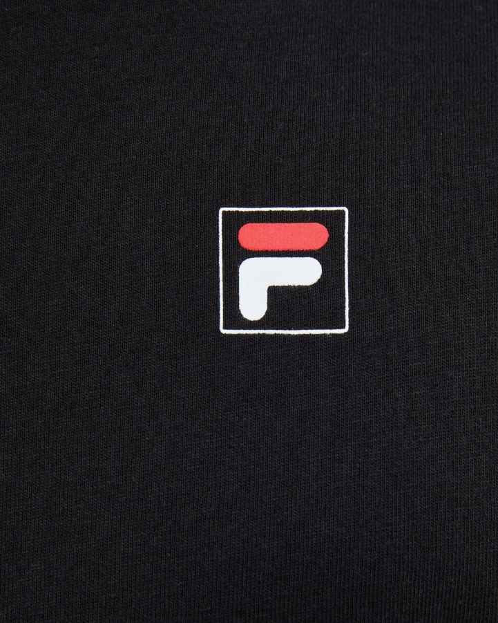 Black Fila Classic Men's Long Sleeve Tee