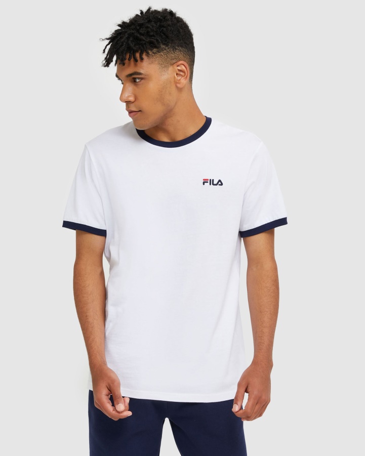 Fila White Classic Men's Ringer Tee