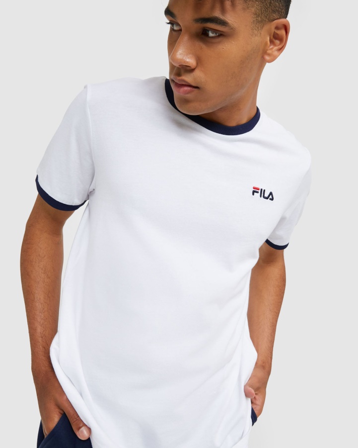 Fila White Classic Men's Ringer Tee